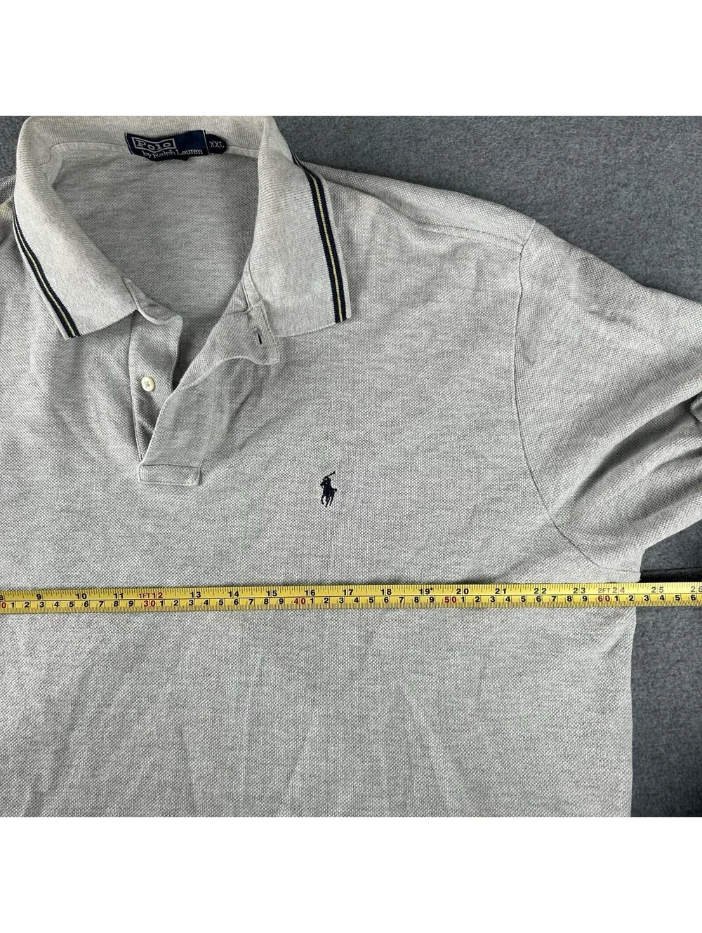 Ralph Lauren Shirt Polo Gray Long Sleeve Mens Size XXL